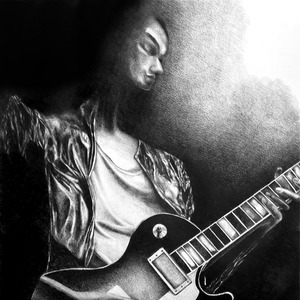 The Shape of Sound, 50 x 70 cm, graphite crayon on paper, 2026